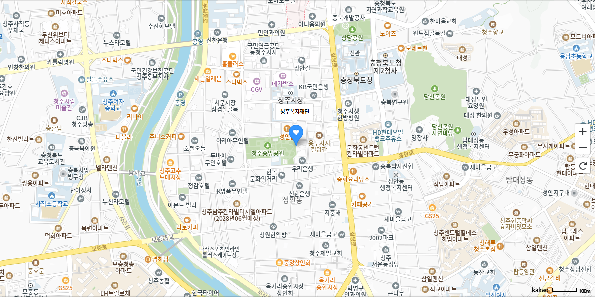 청주복지재단 찾아오시는길 지도
